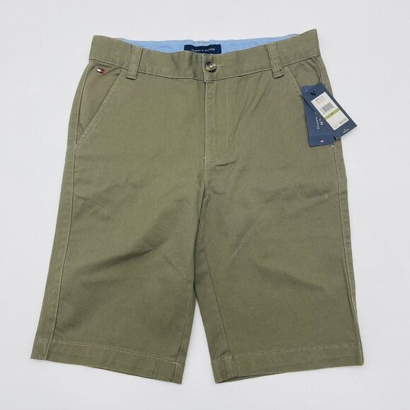 Tommy Hilfiger Youth Boys Size 14 Stretch Khaki Short Dusty Olive Green $39 1251 - Picture 1 of 6